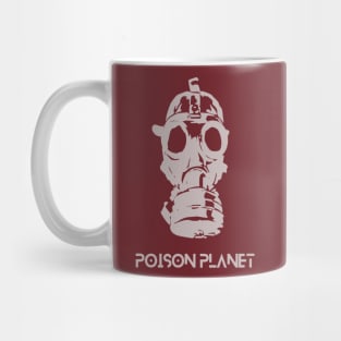 pollution planet, climate crisis, gas mask future Mug